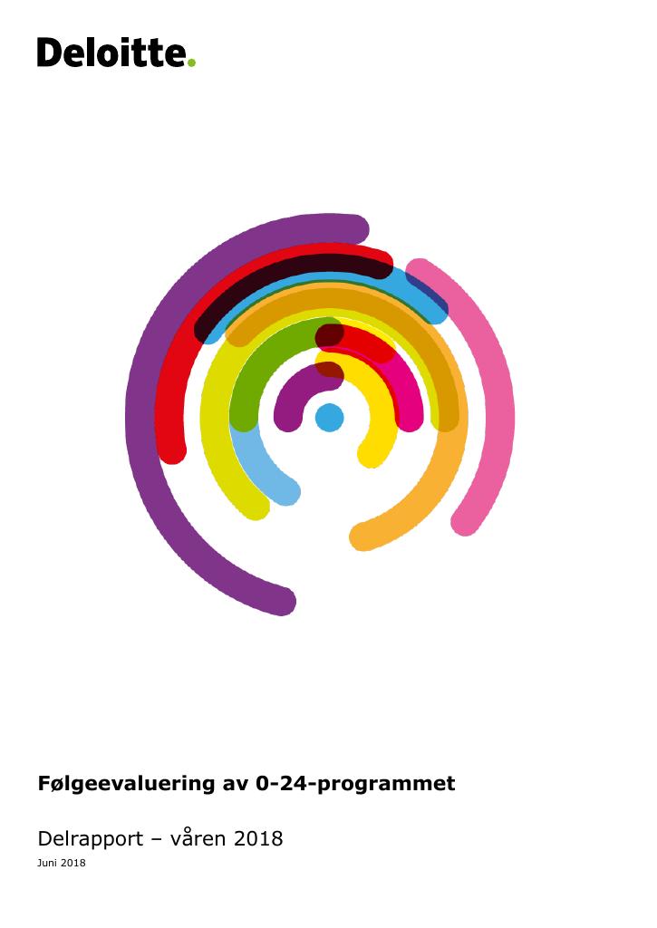 Forsiden av dokumentet Evaluering av 0-24 programmet