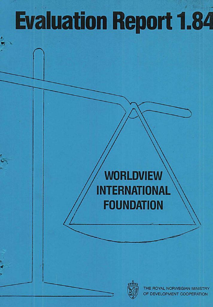 Forsiden av dokumentet Evaluation of Worldview International Foundation