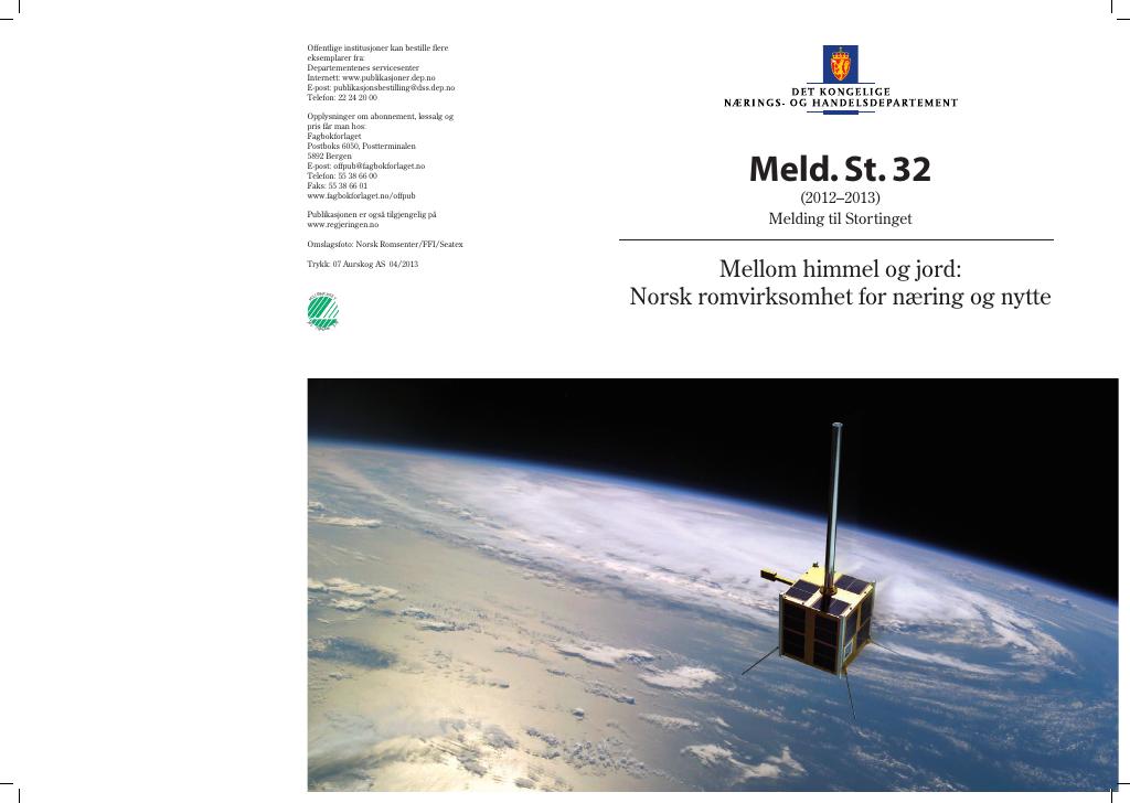 Forsiden av dokumentet Meld. St. 32 (2012–2013)