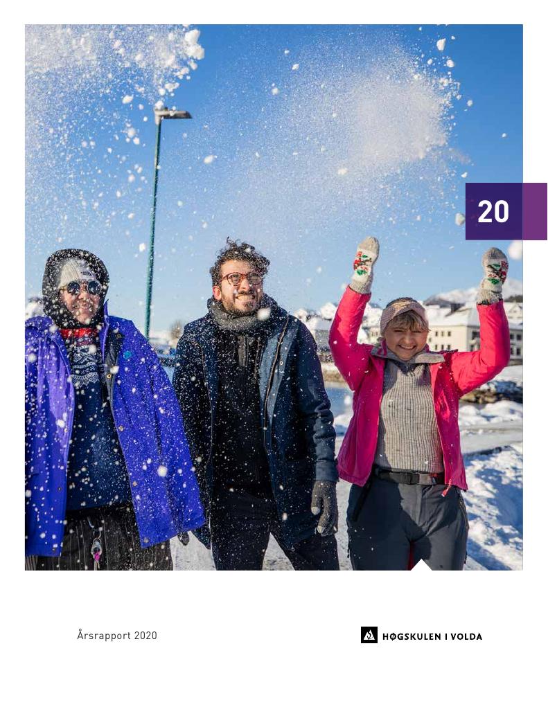 Forsiden av dokumentet Årsrapport Høgskulen i Volda 2020