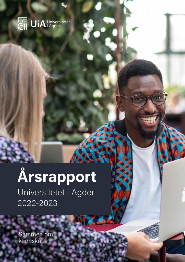 Forsiden av dokumentet Årsrapport Universitetet i Agder 2022