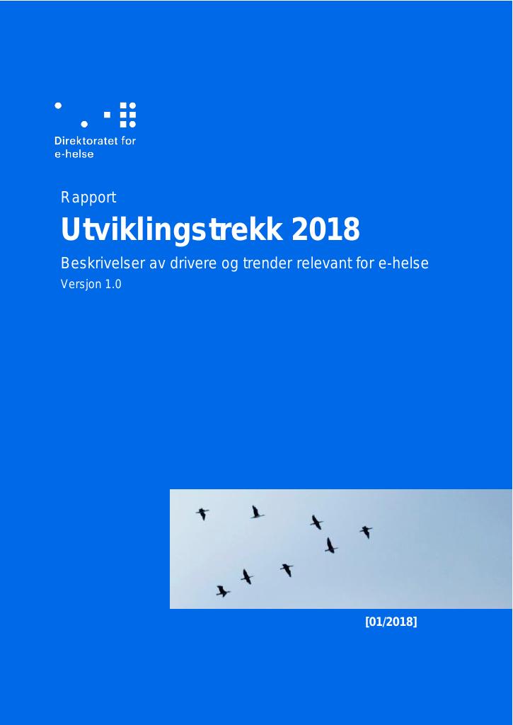 Forsiden av dokumentet Utviklingstrekk 2018