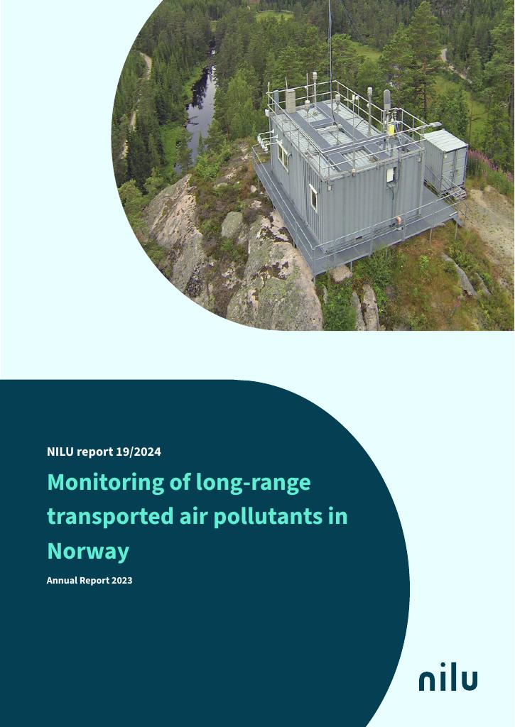 Forsiden av dokumentet Overvåking av langtransportert forurenset luft og nedbør: Atmosfæriske tilførsler 2023. M-2799