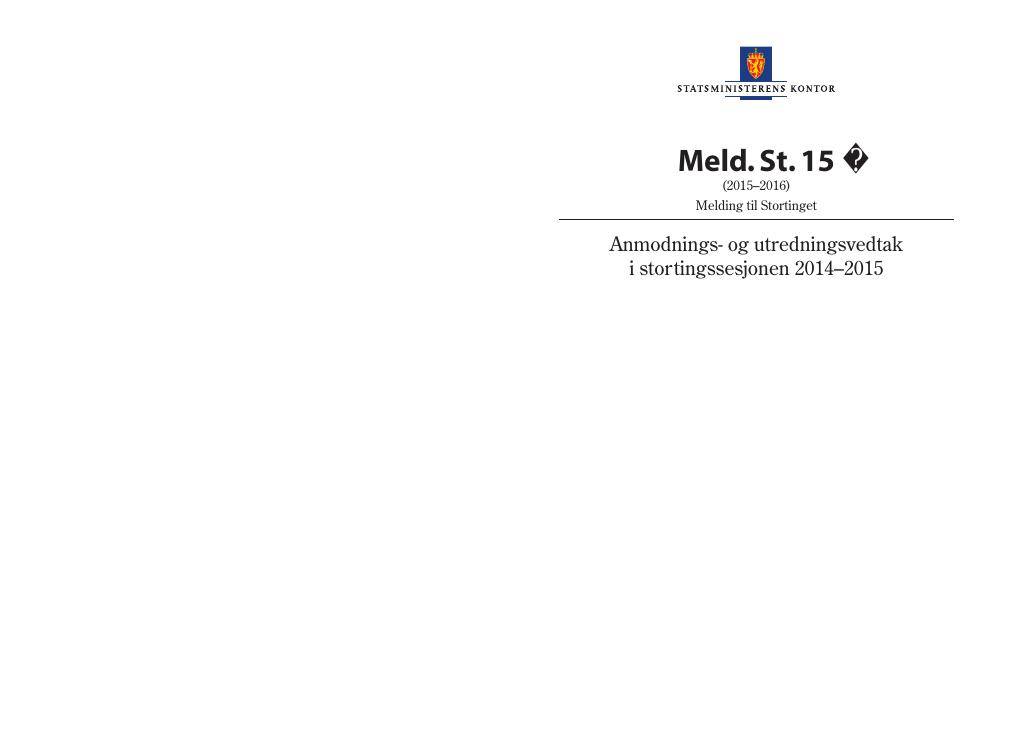 Forsiden av dokumentet Meld. St. 15 (2015–2016)