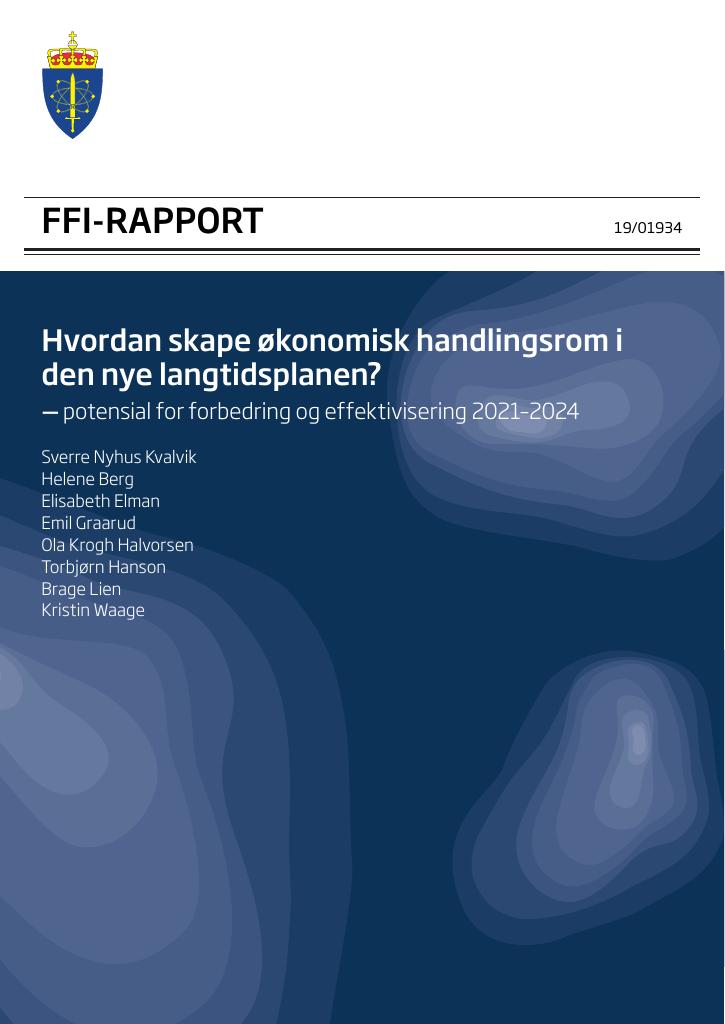 Forsiden av dokumentet Hvordan skape økonomisk handlingsrom i
den nye langtidsplanen? : potensial for forbedring og effektivisering 2021–2024