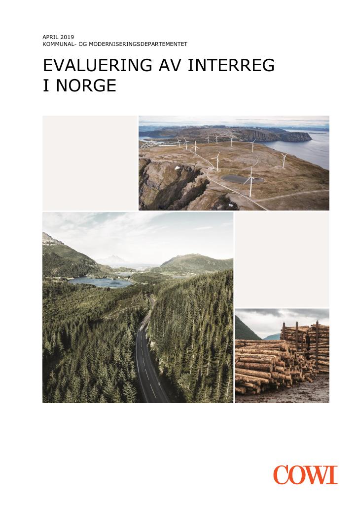 Forsiden av dokumentet Evaluering av Interreg i Norge