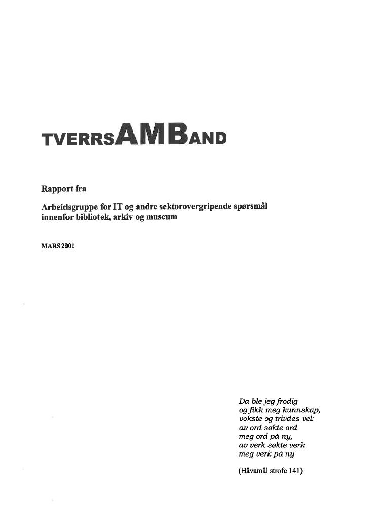 Forsiden av dokumentet TverrsAMBand