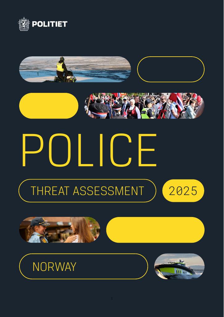 Forsiden av dokumentet Police Threat Assessment - Norway 2025