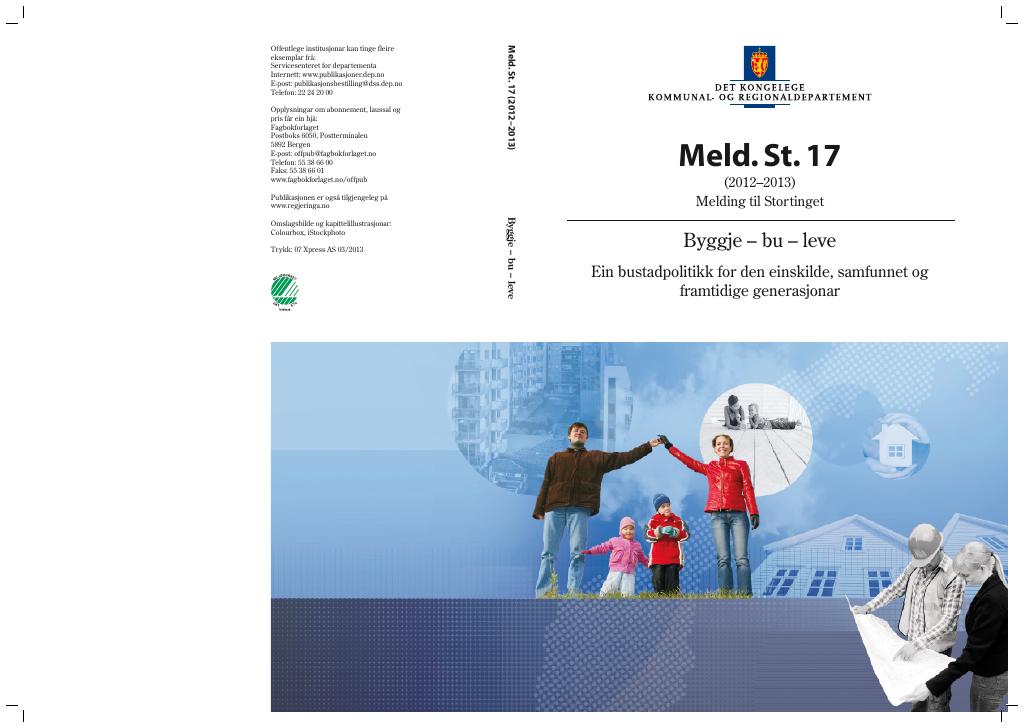 Forsiden av dokumentet Meld. St. 17 (2012–2013)