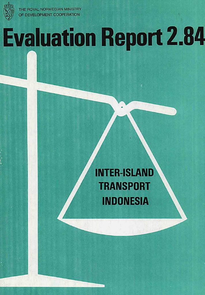 Forsiden av dokumentet Evaluation of Inter-Island transport Indonesia