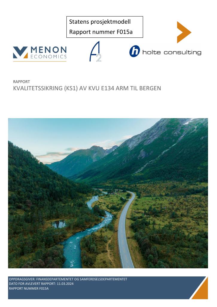 Forsiden av dokumentet E134 Arm til Bergen KS1