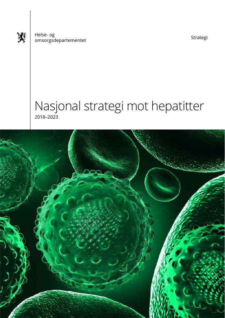 Forsiden av dokumentet Nasjonal strategi mot hepatitter