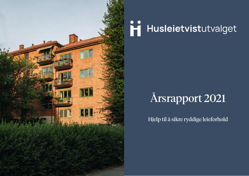 Forsiden av dokumentet Årsrapport Husleietvistutvalget 2021