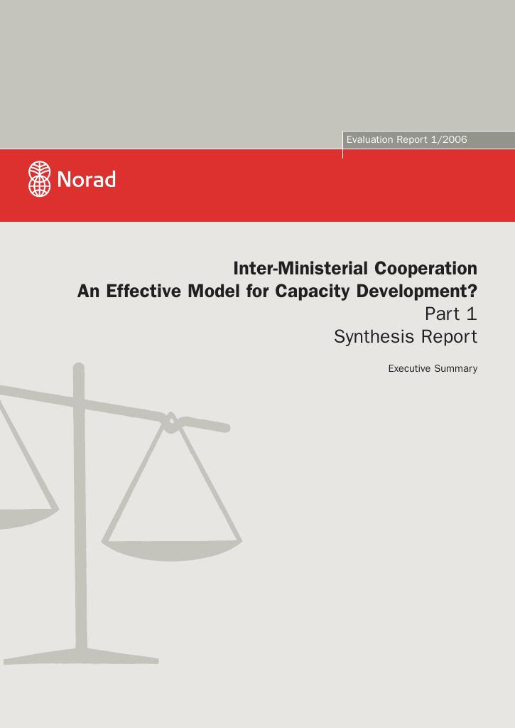 Forsiden av dokumentet Inter-Ministerial Cooperation : An Effective Model for Capacity Development?