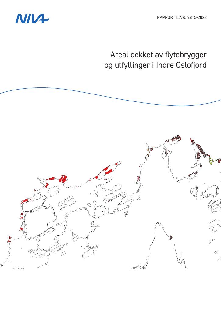 Forsiden av dokumentet Areal dekket av flytebrygger og utfyllinger i Indre Oslofjord