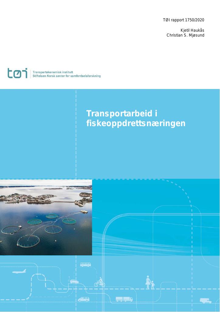 Forsiden av dokumentet Transportarbeid i  fiskeoppdrettsnæringen