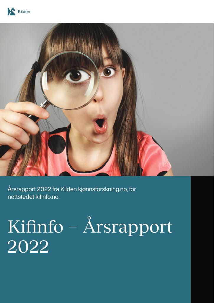 Forsiden av dokumentet Kifinfo − Årsrapport 2022