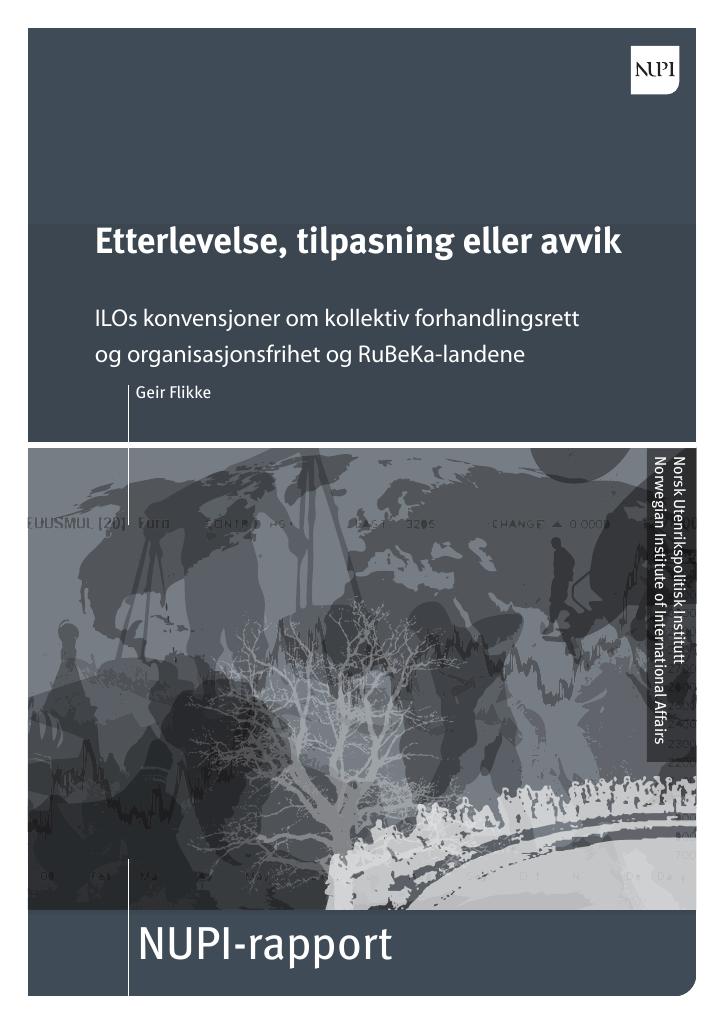 Forsiden av dokumentet Etterlevelse, tilpasning eller avvik