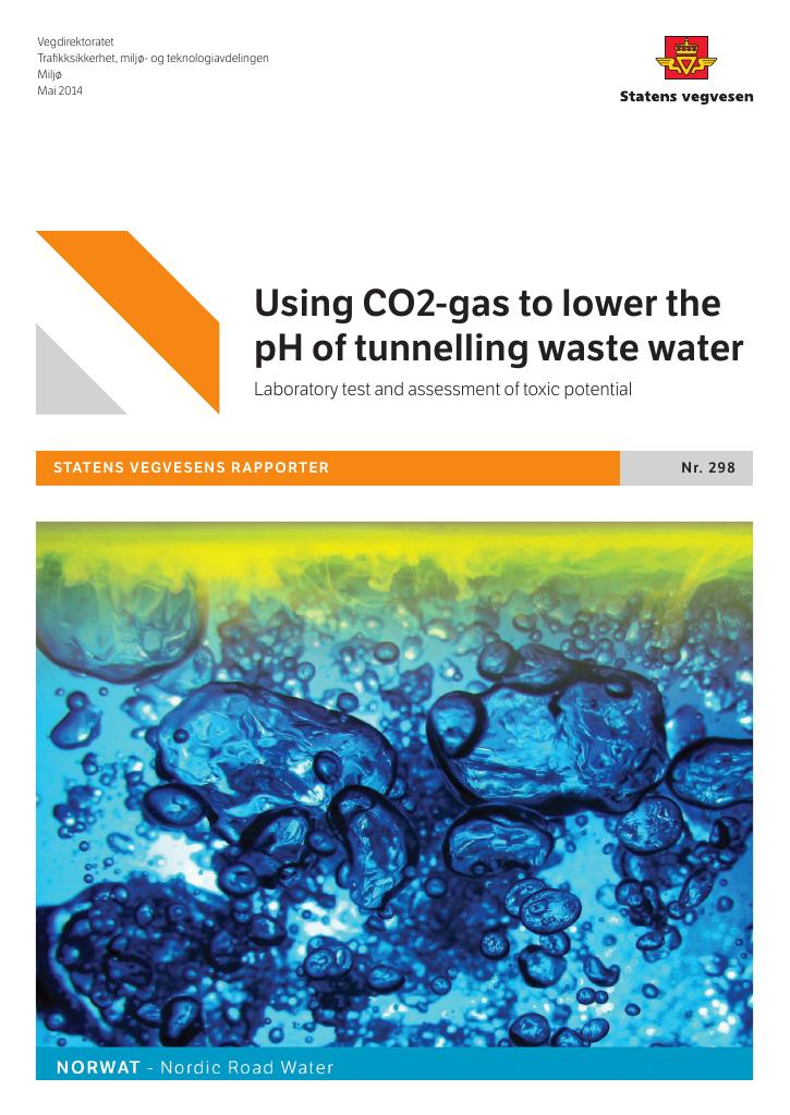 Forsiden av dokumentet Using CO2-gas to lower the pH of tunnelling waste water