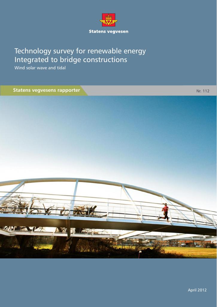 Forsiden av dokumentet Technology survey for renewable energy Integrated to bridge constructions