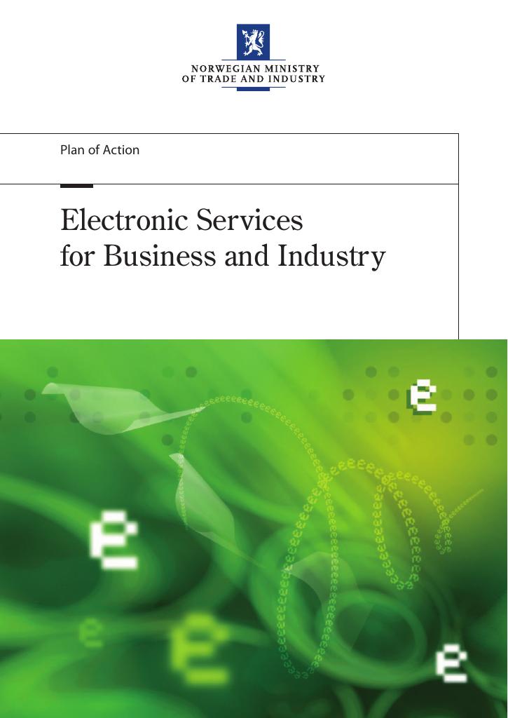 Forsiden av dokumentet Electronic Services for Business and Industry