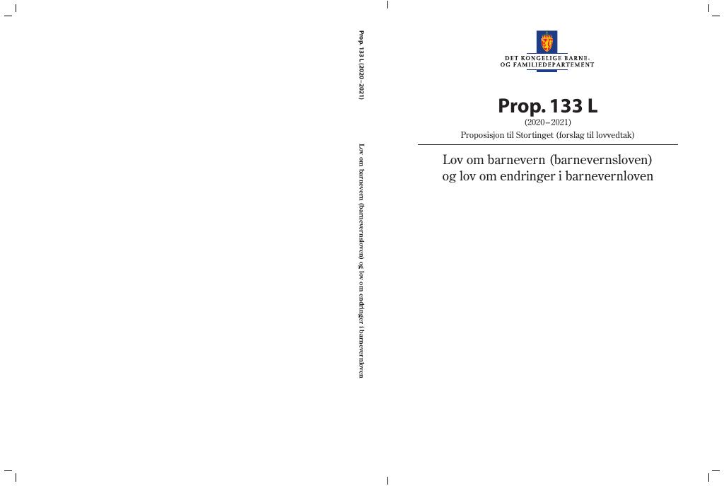 Prop. 133 L (20202021) Kudos