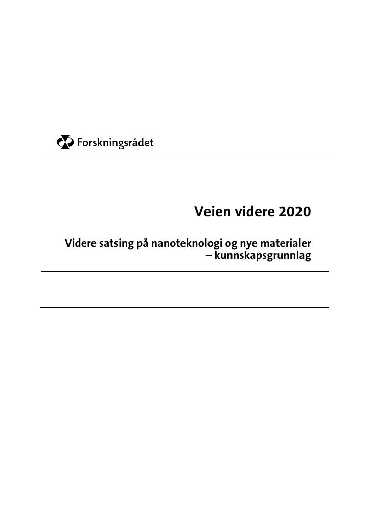 Forsiden av dokumentet Veien videre 2010