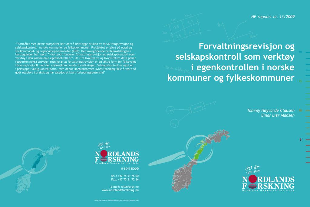 Forsiden av dokumentet Forvaltningsrevisjon og selskapskontroll som verktøy i egenkontrollen i norske kommuner og fylkeskommuner