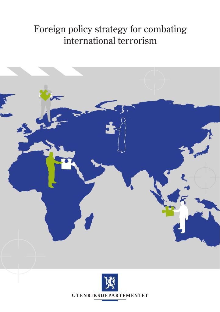 Forsiden av dokumentet Foreign policy strategy for combating international terrorism