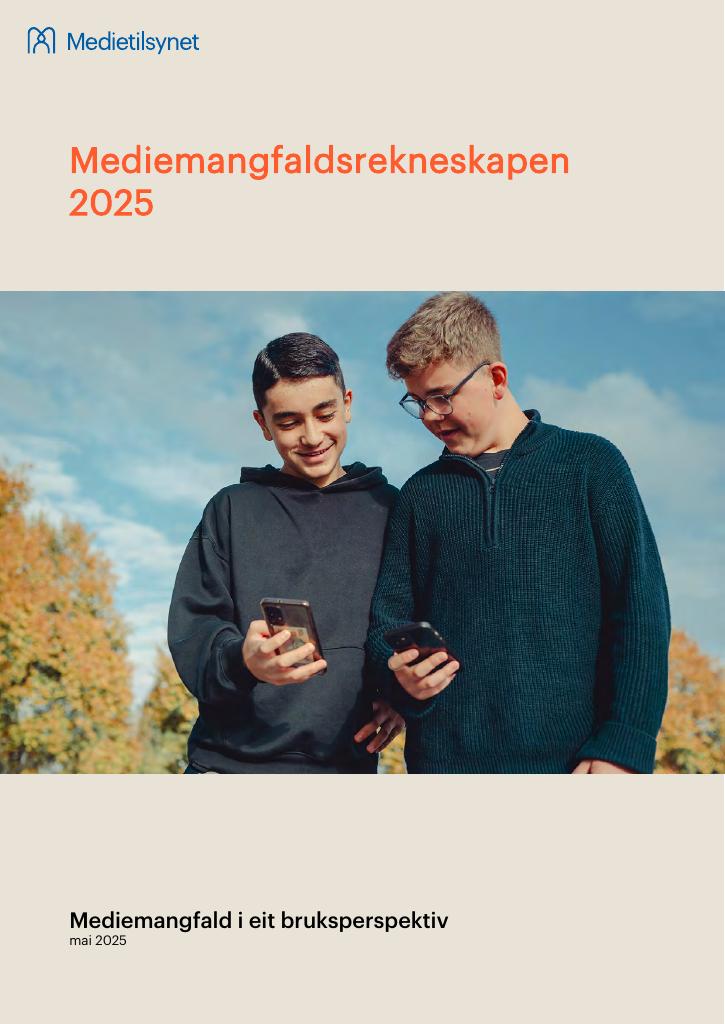 Forsiden av dokumentet Mediemangfaldsrekneskapen 2025