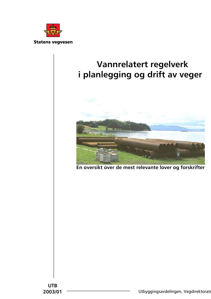 Vannrelatert Regelverk I Planlegging Og Drift Av Veger : En Oversikt ...