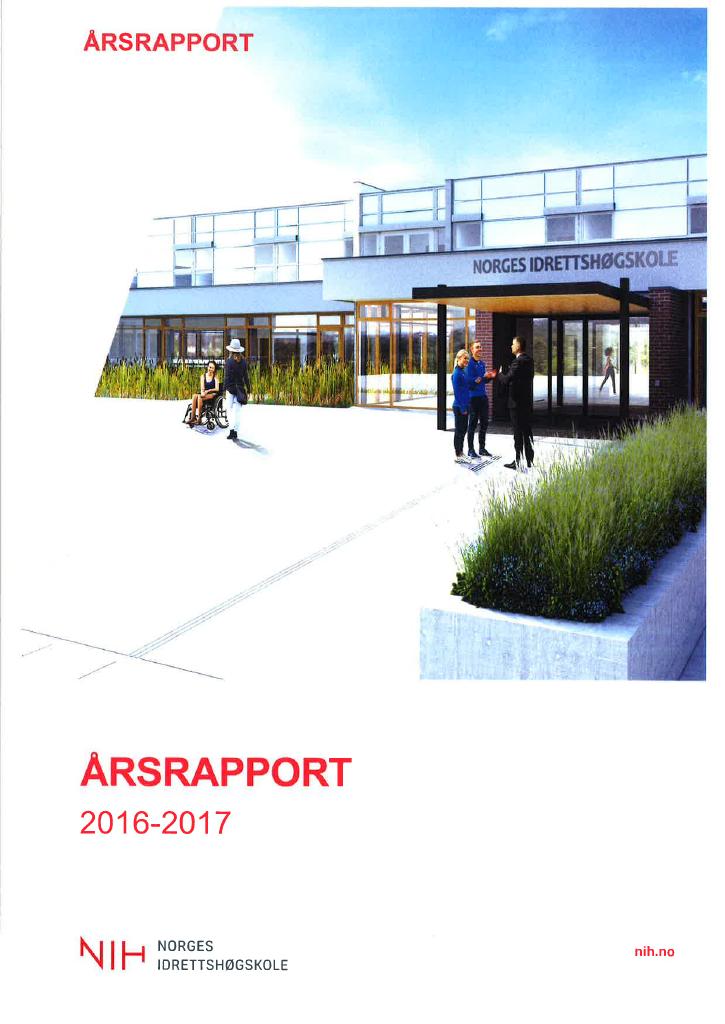 Forsiden av dokumentet Årsrapport Norges idrettshøgskole 2016