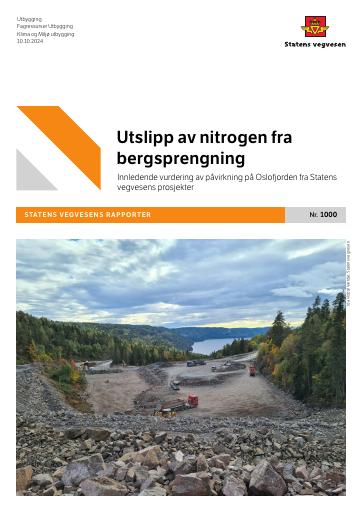 Forsiden av dokumentet Utslipp av nitrogen fra bergsprengning