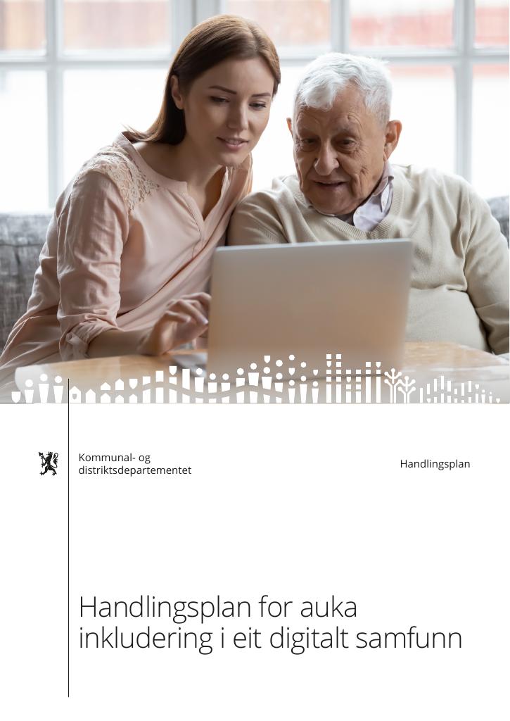 Forsiden av dokumentet Handlingsplan for auka inkludering i eit digitalt samfunn