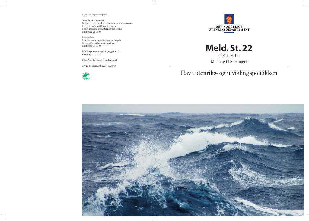 Forsiden av dokumentet Meld. St. 22 (2016–2017)