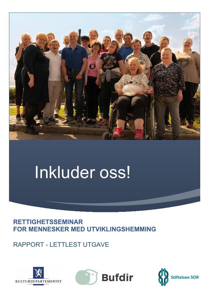 Forsiden av dokumentet Inkluder oss!