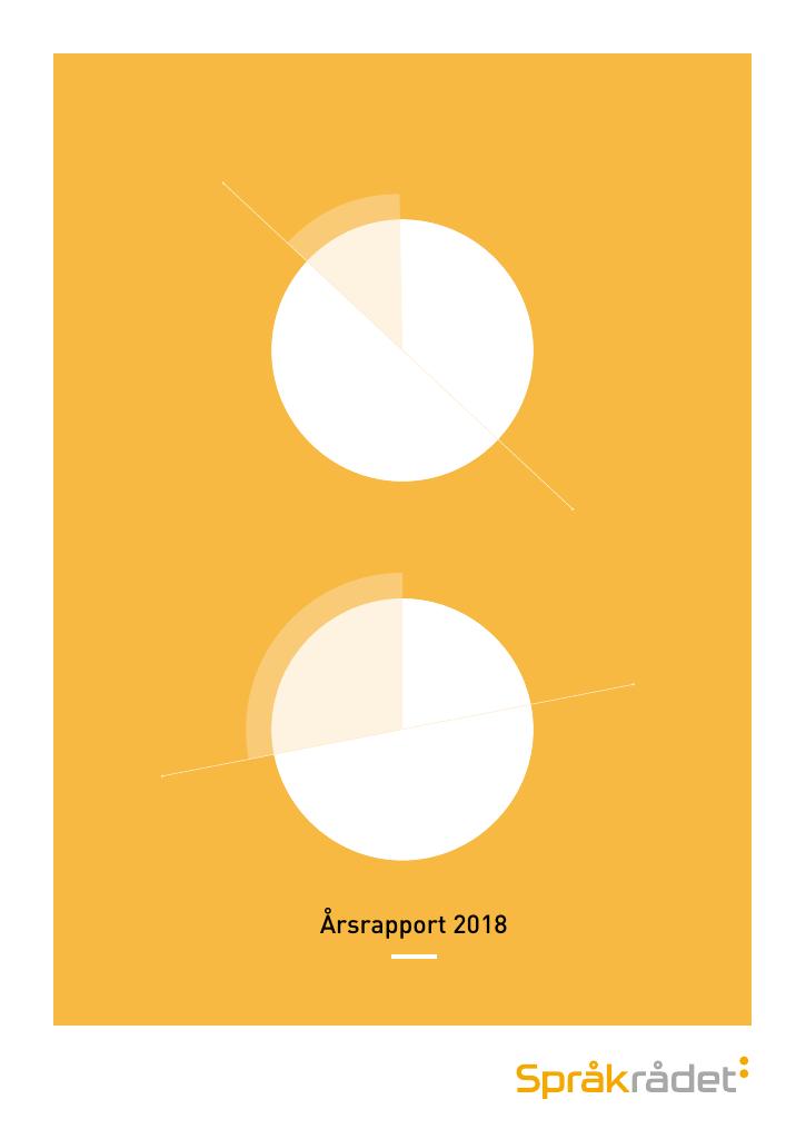 Forsiden av dokumentet Årsrapport Språkrådet 2018