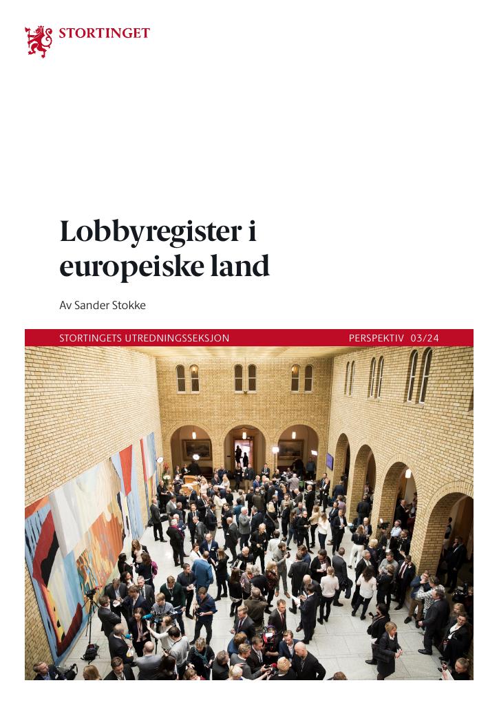 Forsiden av dokumentet Lobbyregister i europeiske land