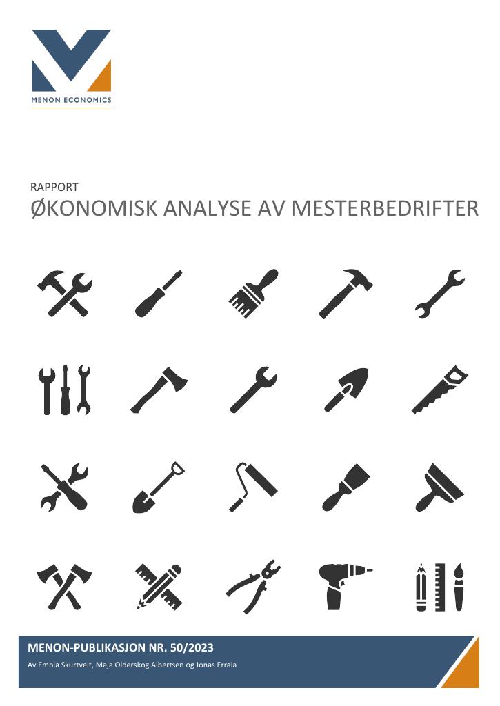 Forsiden av dokumentet Økonomisk analyse av mesterbedrifter