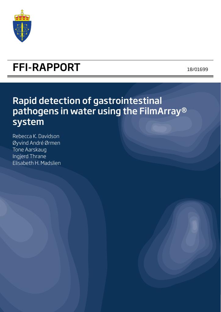 Forsiden av dokumentet Rapid detection of gastrointestinal pathogens in water using the FilmArray® system