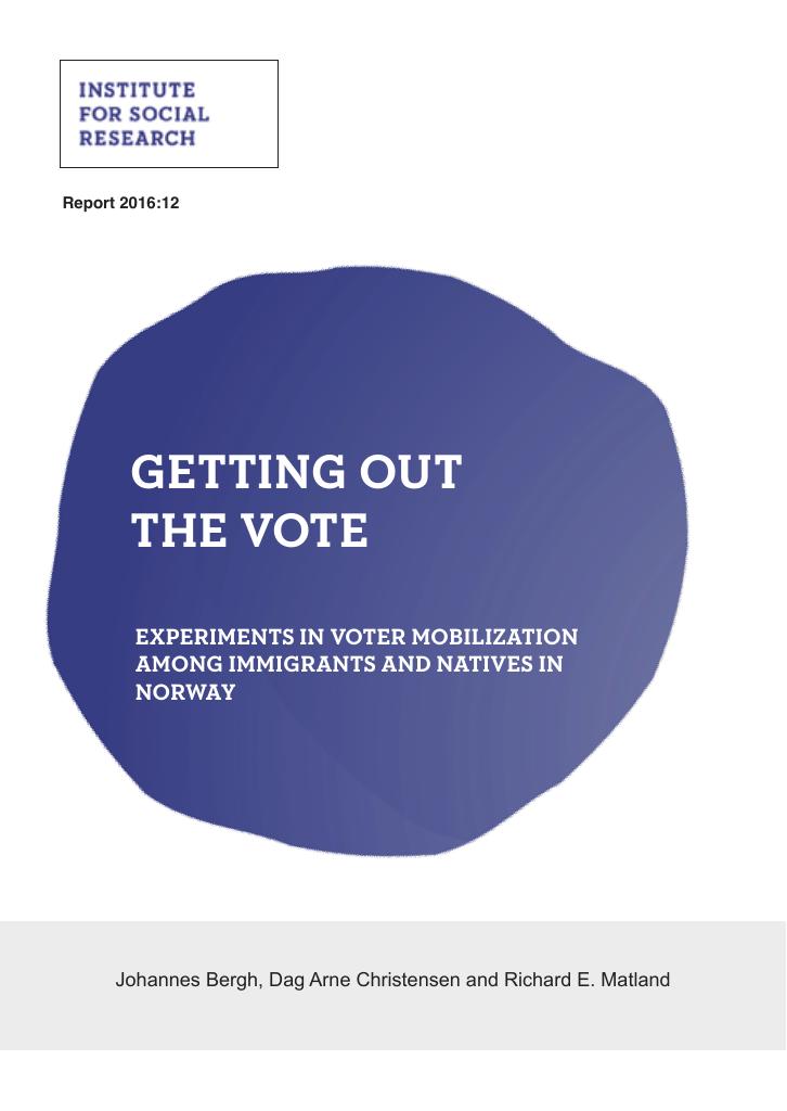 Forsiden av dokumentet Getting out the vote