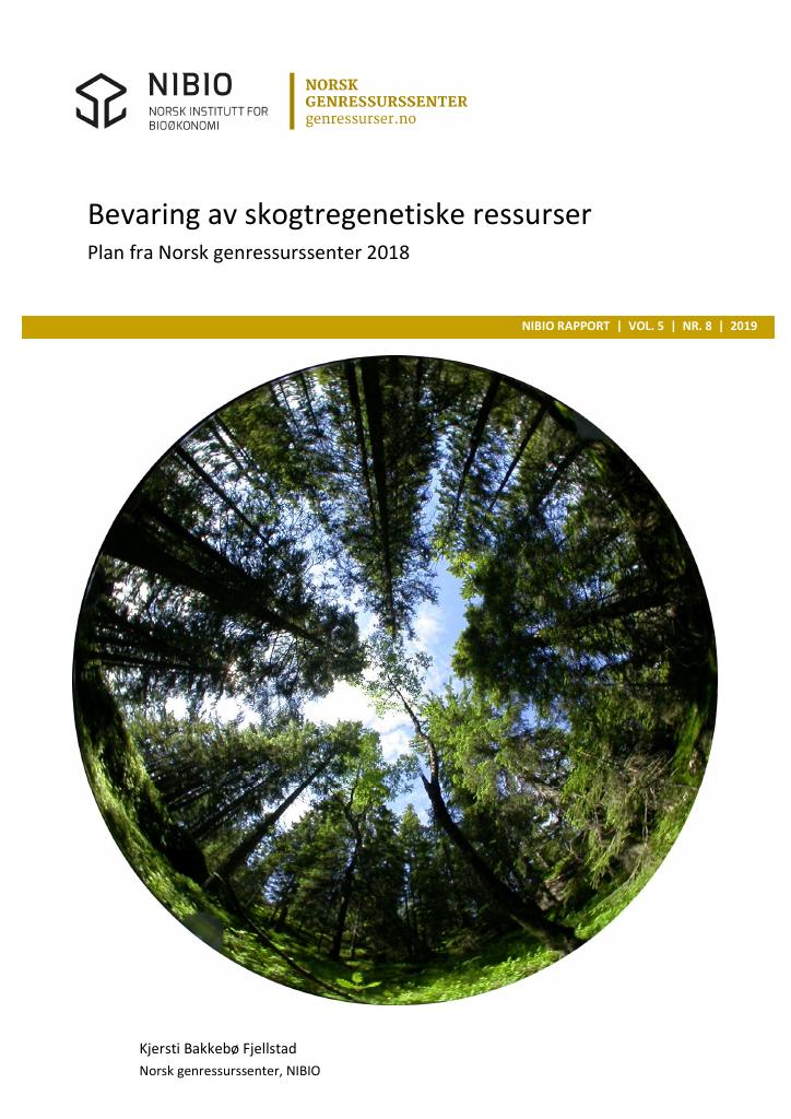 Forsiden av dokumentet Bevaring av skogtregenetiske ressurser