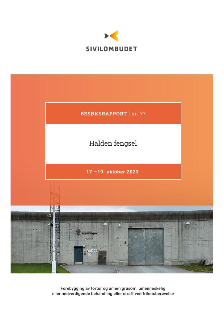 Forsiden av dokumentet Halden fengsel : 17.-19. oktober 2023