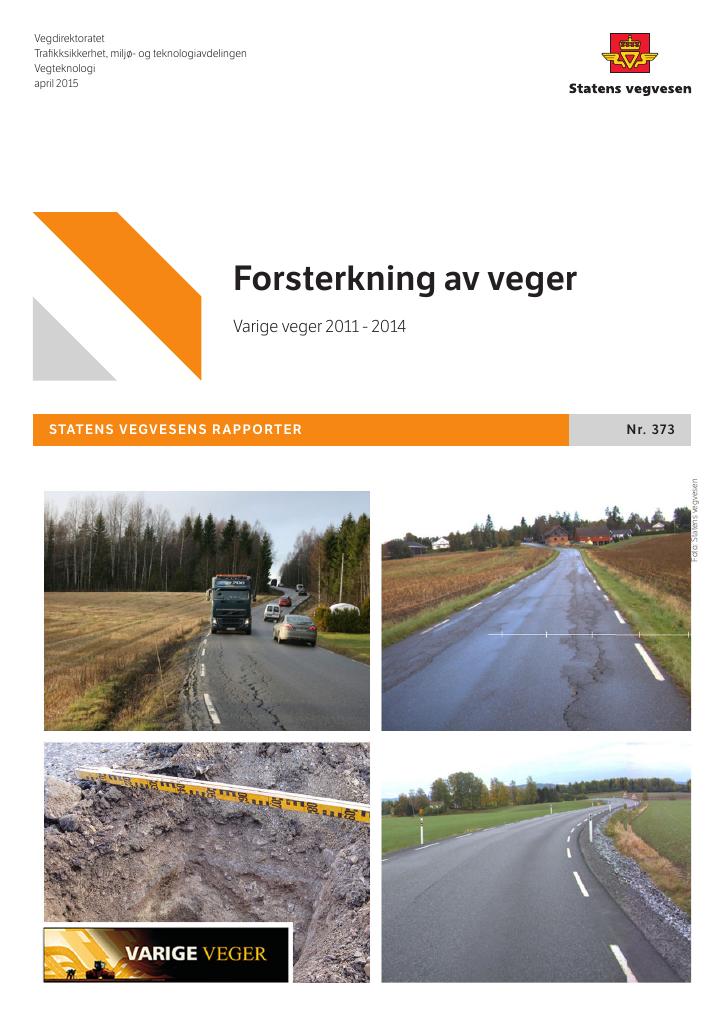 Forsiden av dokumentet Forsterkning av veger