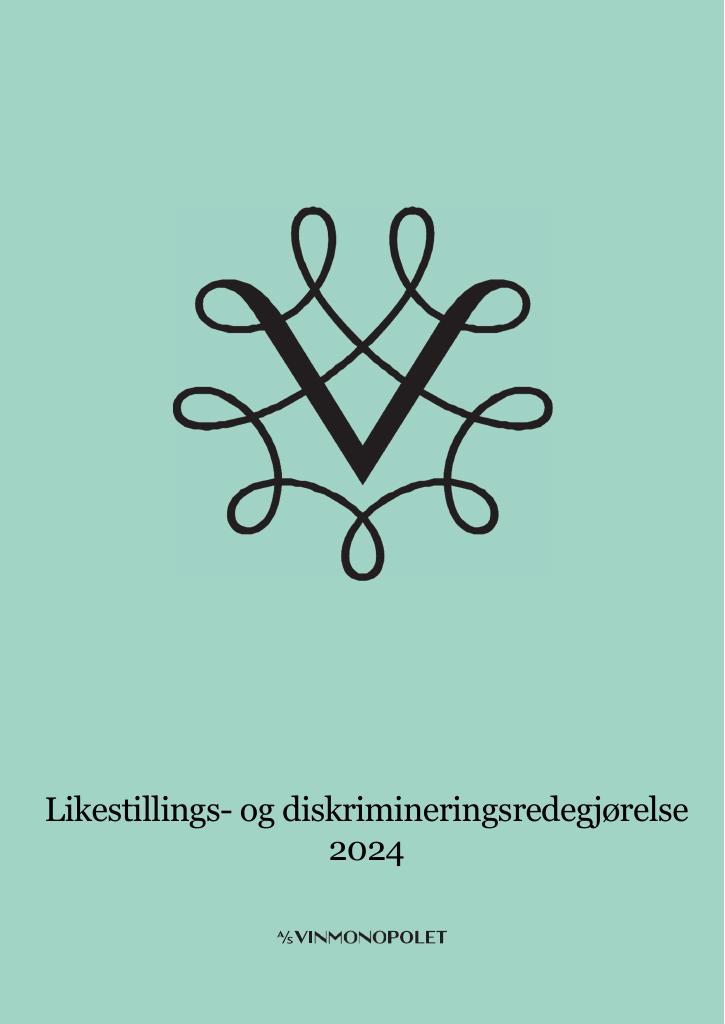 Forsiden av dokumentet Likestillings- og diskrimineringsredegjørelse Vinmonopolet 2024
