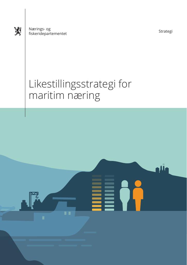 Forsiden av dokumentet Likestillingsstrategi for maritim næring