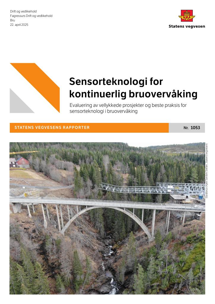 Forsiden av dokumentet Sensorteknologi for kontinuerlig bruovervåking