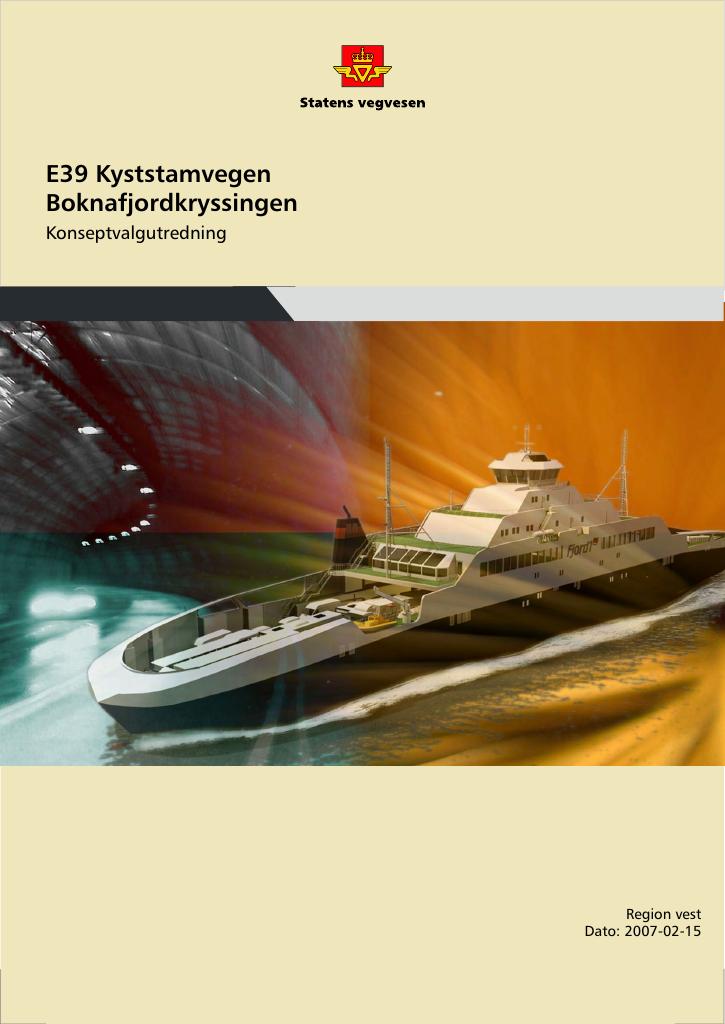 Forsiden av dokumentet KVU E39 Kyststamvegen – Boknafjordkryssingen