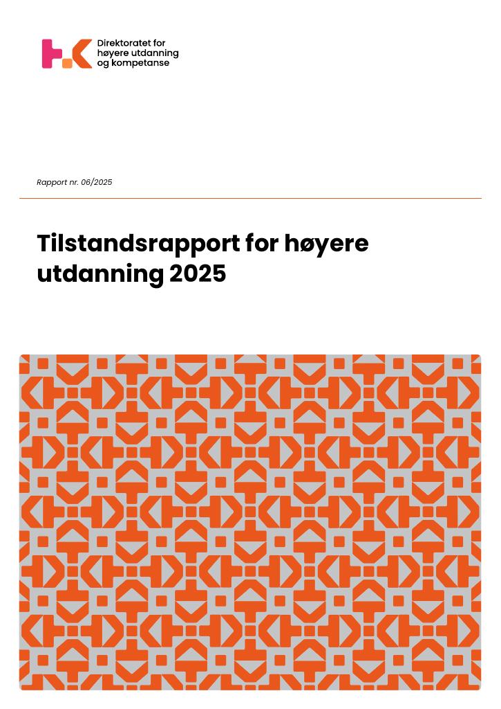 Forsiden av dokumentet Tilstandsrapport for høyere utdanning 2025
