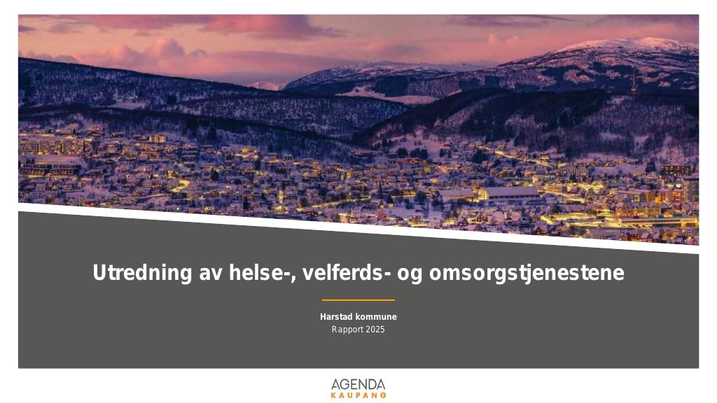 Forsiden av dokumentet Utredning av helse-, velferd og omsorgstjenestene